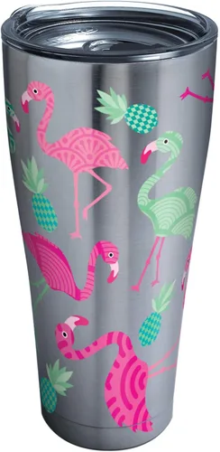 Miniatura 14 de Tervis Vaso aislado de doble pared con patrón de flamenco hecho en Estados Unidos mantiene las bebidas frías y calientes, 16 onzas, clásico