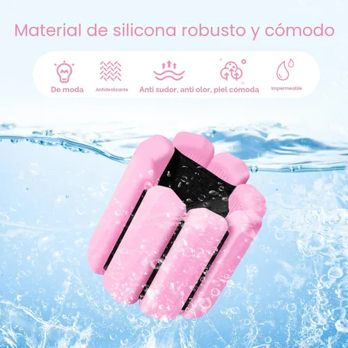 Miniatura 5 de Juego de pesas de muñeca de 2, pesas portátiles para brazos y piernas para mujeres y hombres, pesas ajustables de muñeca y tobillo para caminar, Rosa