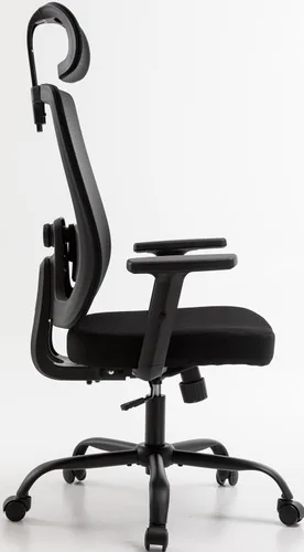 Miniatura 4 de Shintenchi Silla de oficina de malla, silla ergonómica de escritorio de oficina en casa con soporte lumbar ajustable, reposacabezas, inclinación