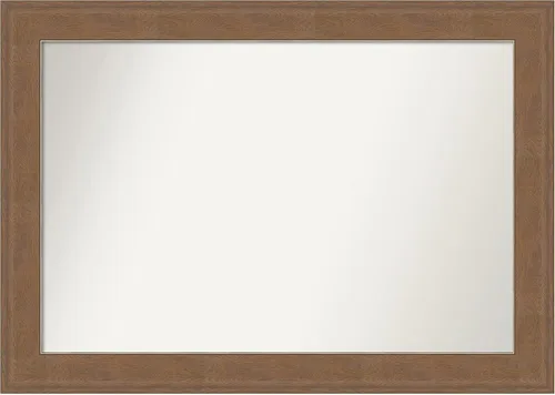 Miniatura 283 de Amanti Art Espejo de baño marrón para sobre el fregadero, 25 x 25 pulgadas, hecho a medida, espejo de tocador cuadrado marrón medio, marco de madera