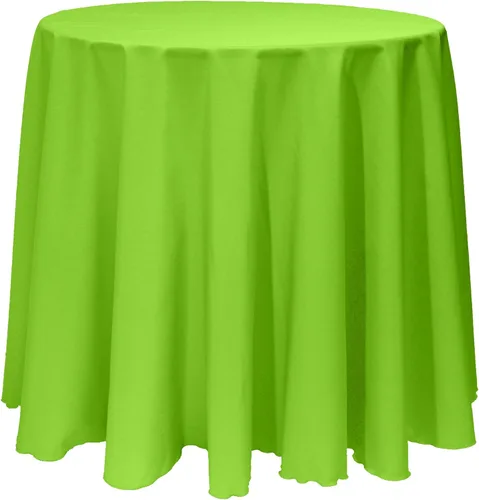 Miniatura 46 de Ultimate Textile Mantel redondo de lino de poliéster de 102 pulgadas, color verde esmeralda