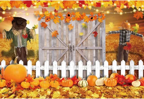 Miniatura 22 de Telón de fondo de otoño de 5 x 3 pies para sesión de fotos, tablero de madera de otoño para fotografía, decoración de pared de Acción de Gracias