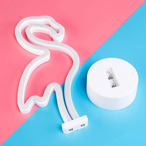 Miniatura 9 de Luz de neón con base de neón, luces de noche, decoración de pared, decoración del hogar, luz led Flamingo 2