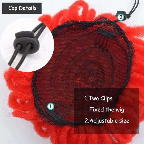 Miniatura 5 de Yinmei Baibian Loc Cola de Caballo con Cordón Moño de Pétalos Moños de Rastas Afro Rojas Cola de Caballo Rizado Hinchado Trenza Colas de Caballo