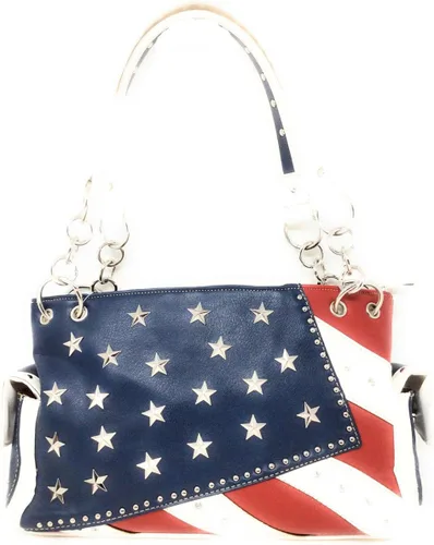 Miniatura 3 de Texas West Conjunto de bolsos de mano de mujer con diamantes de imitación de bandera americana en multicolor