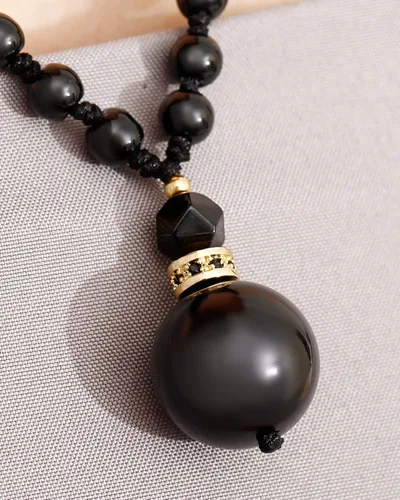 Miniatura 5 de Jewever Cristales y piedras curativas, collares largos para mujeres y hombres, collar de cuentas de cristal con cuentas de piedra natal, collar