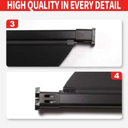 Miniatura 6 de Cubierta de Carga para Volvo XC60 2010 2011 2012 2013 2014 2015 2016 2017 para Accesorios Volvo XC60 Negro Cubierta de Maletero Retráctil Protector