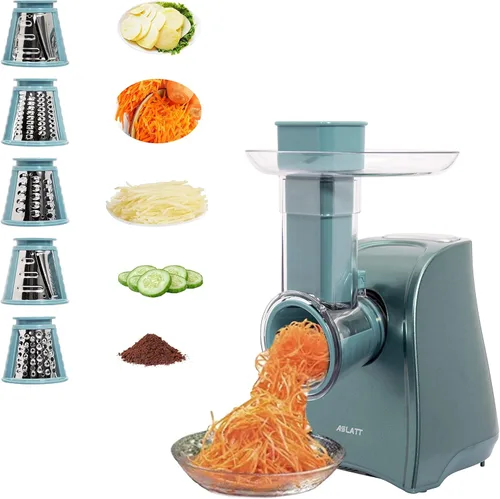 Miniatura 8 de Cortador eléctrico, rallador eléctrico de queso para uso en la cocina del hogar, triturador de queso con control de un solo toque, máquina para Negro