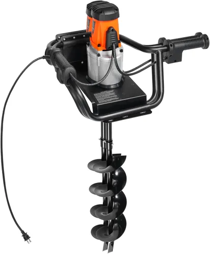 Miniatura 9 de VEVOR Excavadora eléctrica de agujeros para postes, broca de taladro de 5.71 pulgadas con potente motor de 1500 W, broca de taladro de tierra
