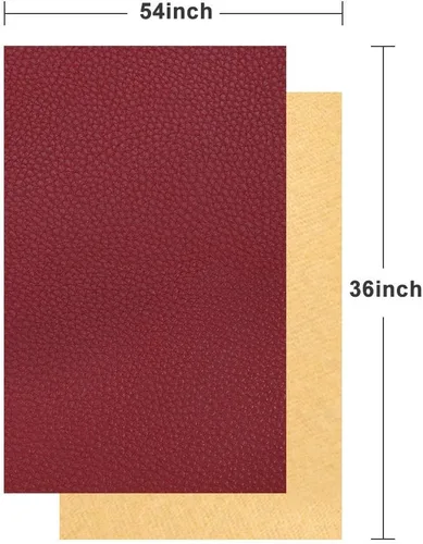 Miniatura 4 de TORRAMI Material de Tela Sintética Suave de PU Cuero Sintético Hojas 1 Yarda 54" x 36", 0.95mm de Grosor para Tapicería, Manualidades DIY