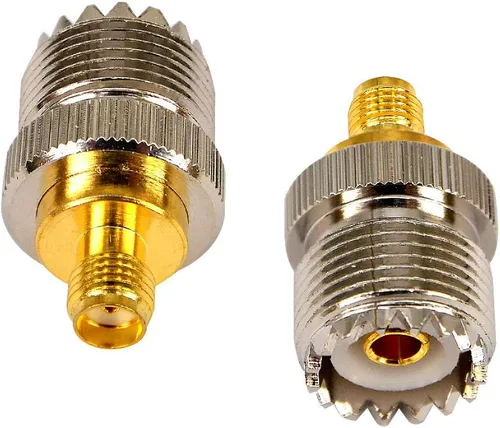 Miniatura 5 de onelinkmore Adaptador SMA hembra a SO239 (PL-259 hembra) Adaptador coaxial de radio bidireccional UHF Kits conector para Baofeng CB Radio Walkie