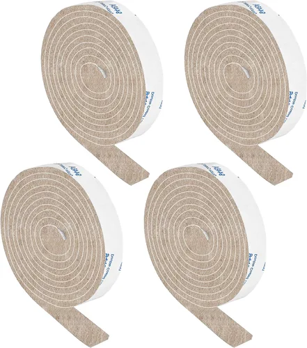 Miniatura 20 de Almohadillas de fieltro para muebles, 1 rollo de fieltro de 5 x 40 pulgadas, color beige
