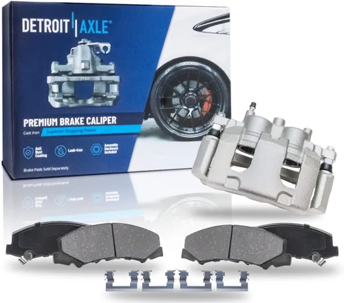 Miniatura 96 de Detroit Axle - Pastillas de Freno Delantero Izquierdo Reemplazo de Pinza de Disco para Dodge Ram 1500 Dakota Mitsubishi Raider - Juego de 3 piezas