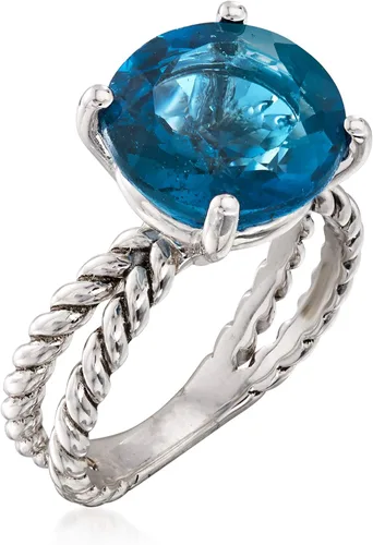 Miniatura 3 de Ross-Simons Anillo de topacio azul Londres de 6.75 quilates en plata de ley