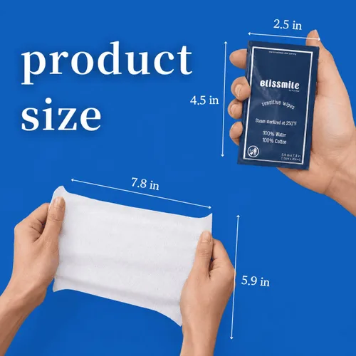 Miniatura 7 de Blissmile Toallitas húmedas 100% de agua, tamaño de viaje, envueltas individualmente, sin perfume, cuidado de cara, manos, cuerpo y femenino, suaves