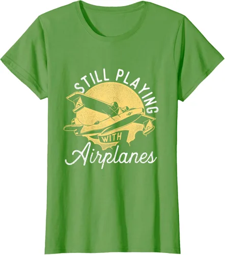 Miniatura 4 de Still Playing With Airplanes - Camiseta de control remoto RC Avión Piloto, Negro