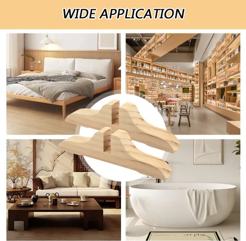 Miniatura 8 de CALIDAKA 4pcs plegable de madera divisor de habitación con tornillos, soporte de pantalla de privacidad pies partición para hotel oficina en casa