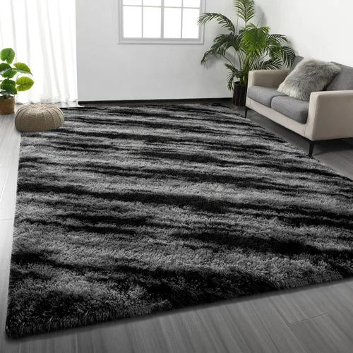 Miniatura 16 de Deerhoo - Alfombra de área, estilo shag, 4 x 6 pies, con teñido anudado, alfombra mullida y ultrasuave para sala de estar, alfombra de pelo