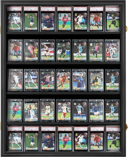 Miniatura 7 de Estuche de exhibición de tarjetas deportivas con 35 grados: marco de exhibición de tarjetas de béisbol con protección UV, vista transparente