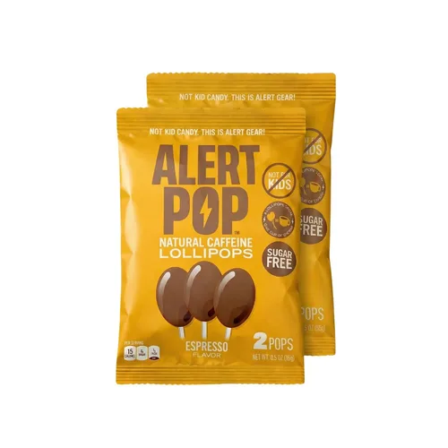 Miniatura 11 de Alertpop - Paletas de cafeína natural, caramelo sin azúcar de frambuesa azul con cafeína natural, sin derretimiento, sin derrames, para llevar, sin
