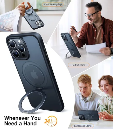 Miniatura 5 de TORRAS Funda magnética para iPhone 13 Pro Max de 6.7 pulgadas [compatible con Magsafe] con soporte, [protección contra caídas de grado militar] a