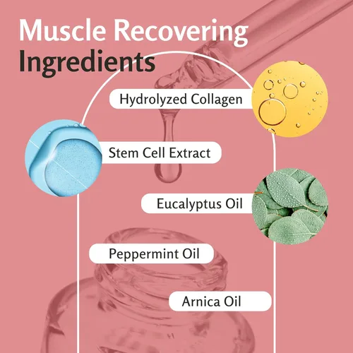 Miniatura 8 de Aceite de masaje para dolores musculares de árnica con colágeno, células madre y mentol, terapia anticelulitis para todo el cuerpo, tratamiento