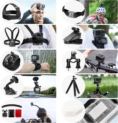 Miniatura 3 de AKASO kit de accesorios para cámara de deportes de acción al aire libre para Gopro Hero Session AKASO EK7000 CAMPARK Go Pro Hero 5 sumergible