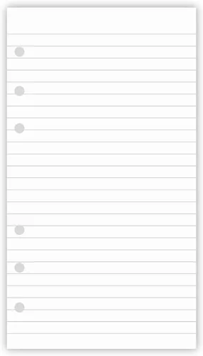 Miniatura 6 de Papel rayado A6 para planificador personal Filofax, páginas a rayas blancas de 3.53 oz/m², 6 agujeros perforados, 100 hojas/200 páginas, 3.75 x 6.75