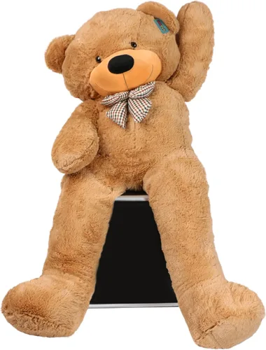 Miniatura 6 de Joyfay Oso de peluche gigante de 63 pulgadas, color marrón claro, enorme 5.25 pies, oso de peluche, regalo grande de San Valentín