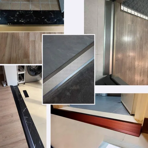 Miniatura 5 de EMENAR Tira de transición de aleación de aluminio de 3 pies para umbral de piso, rampas de umbral de borde de piso, diferencia de altura de 0.6-1.8