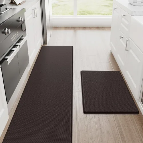 Miniatura 59 de StepRite Tapetes de cocina, 2 tapetes acolchados, antifatiga, para piso, de escritorio, antideslizante, impermeables, oficina, alfombras de 17.3 x