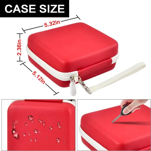 Miniatura 5 de Estuche para cámara de juguete para niños para VTech Kidizoom Creator Cam Video Camera, estuche rígido de viaje con bolsillo para accesorios - Rojo