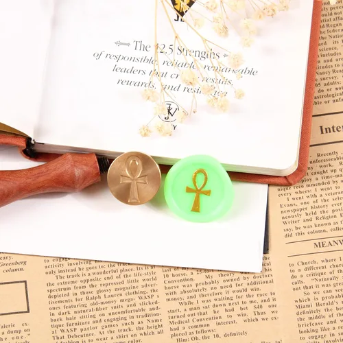 Miniatura 3 de Sello de cera Ankh Cross Religious Jesus Ankh - Sellos de cera de latón macizo, 0.984 in, Crux ansata para tu decoración de pared de altar, regalo