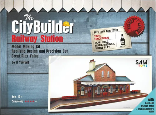 Miniatura 3 de The CityBuilder Kit de fabricación de modelos de cartón para estación de ferrocarril - O Scale Model Railroad Building