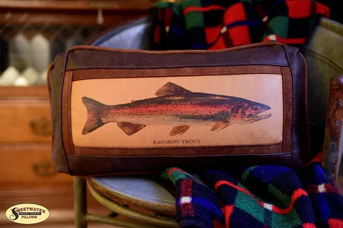 Miniatura 8 de Sweetwater Trading Company Almohadas decorativas artísticas de cuero de lujo, decoración del hogar, almohadas de sofá (bandera americana)