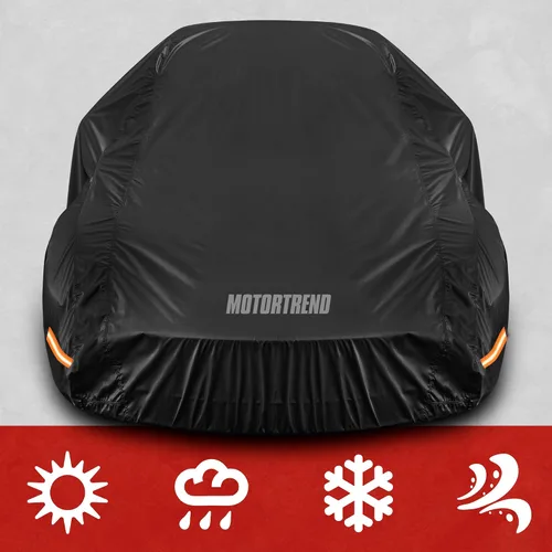 Miniatura 2 de Motor Trend Funda impermeable para automóvil con bandera de Estados Unidos, protección para todo tipo de clima, resistente a los rayos UV