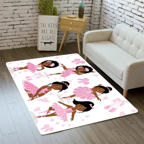Miniatura 7 de Alfombra de gatos de dibujos animados para niñas, bonita decoración de habitación de niños, alfombra con temática de animales azules, alfombra ultra