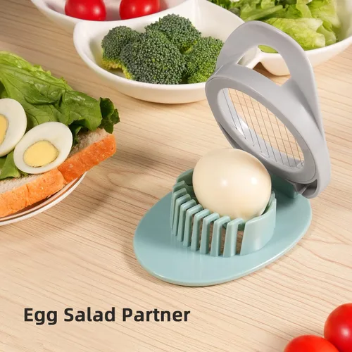Miniatura 2 de Paquete de 2 rebanadores de huevos para huevos duros, cortador de huevos Dokpod para huevos duros, cortador de huevos duros de alambre de acero