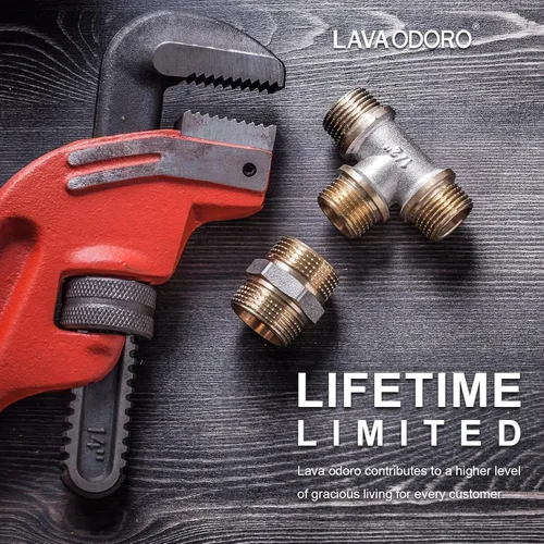 Miniatura 7 de Lava Odoro Dispensador de jabón para fregadero de cocina, dispensador de jabón dorado para fregadero, moderno y cuadrado integrado para fregadero
