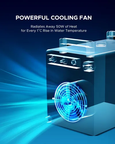 Miniatura 3 de OMTECH Enfriador de agua industrial 9L 2.6gpm CW-3000 enfriador de agua para 40W K40 CO2 grabado láser y máquinas de corte, sistema de refrigeración