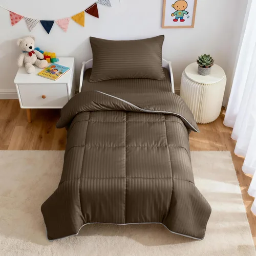 Miniatura 16 de ZPECC Juego de Ropa de Cama para Niños Pequeños - Juego de Ropa de Cama Hipoalergénica para Cuna de Bebé de 4 Piezas para Niños y Niñas, Incluye