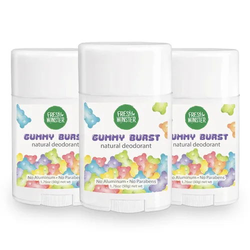 Fresh Monster Desodorante natural para niños y adolescentes, ganador del premio I Mom's Choice Gold | Sin aluminio, sin parabenos, hipoalergénico I