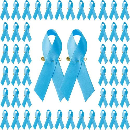 Miniatura 10 de Alfileres de satén de concienciación de la cinta de la concienciación del cáncer con el pasador de seguridad Periwinkle