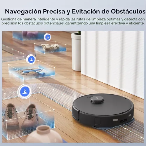 Miniatura 6 de Roborock Qrevo Edge S5A Robot Aspiradora y trapeadora, 18,500 Pa, sin enredos, cepillo principal DuoDivide, Cepillo lateral FlexiArm, lavado