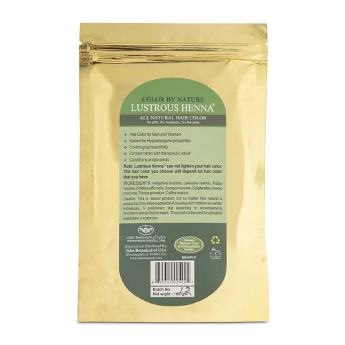 Miniatura 2 de Brown Color by Nature Lustrous Henna 3.53 oz