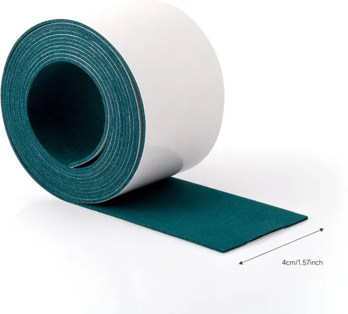 Miniatura 2 de FOSHIO Fieltro de microfibra para envolver bordes de escobilla de 6.6 ft de longitud, fieltro de gamuza verde oscuro para cubrir los bordes