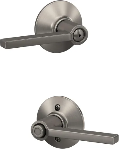 Miniatura 15 de Schlage F10 LAT 626 CEN Latitude - Manilla de puerta con moldura Century, cerradura de paso para pasillo y armario, cromo satinado