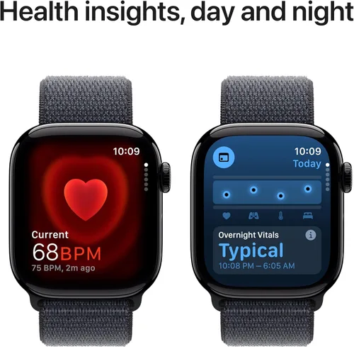 Miniatura 7 de Apple Watch Series 10 [caja GPS de 42mm] reloj inteligente con caja de aluminio negro brillante con correa deportiva Ink Loop. Rastreador de Caja