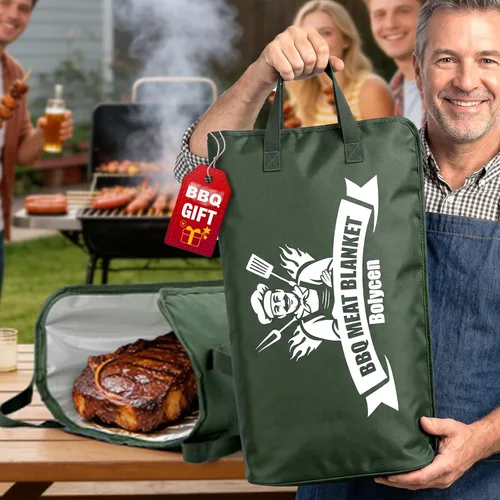Miniatura 11 de Manta de barbacoa mejorada para descansar carne, accesorios para ahumar, bolsa de descanso de carne aislada con boca ancha
