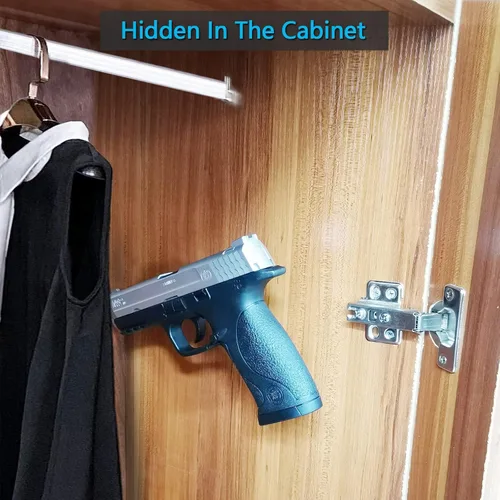 Miniatura 7 de StrongTools Percha para pistolas, soporte para pistola de montaje en pared, adecuado para escritorio o armario, organizador de pistolas